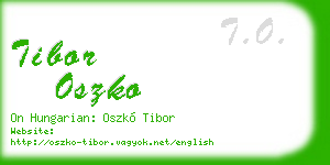 tibor oszko business card